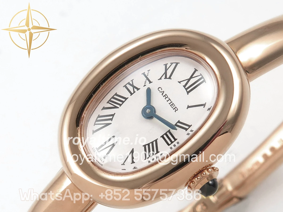 Cartier Baignoire De Cartier RG BLSF White Dial on RG Medium Size Bracelet Swiss Quartz - Image 5