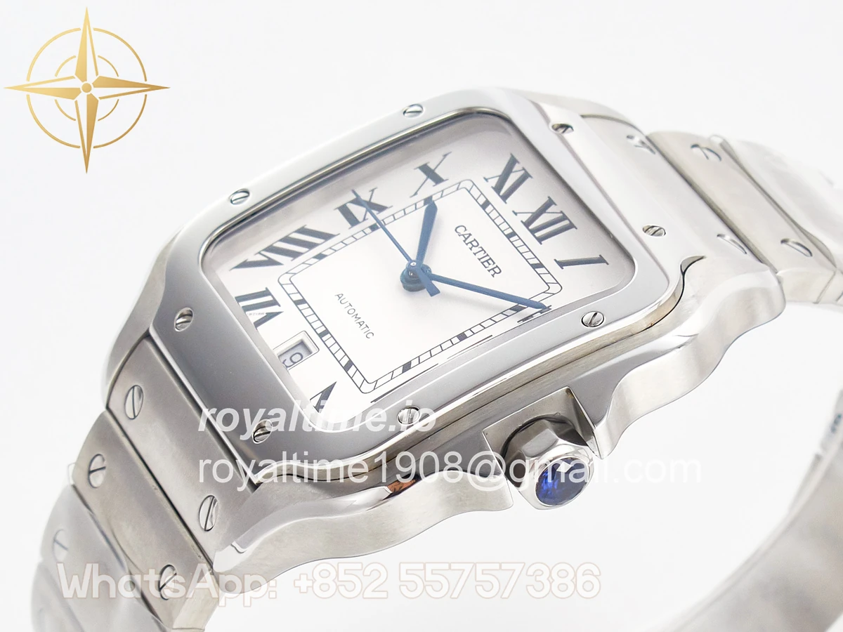 Cartier Santos de Cartier 40mm SS BVF White Dial on SS Bracelet MIYOTA 9015 - Image 5