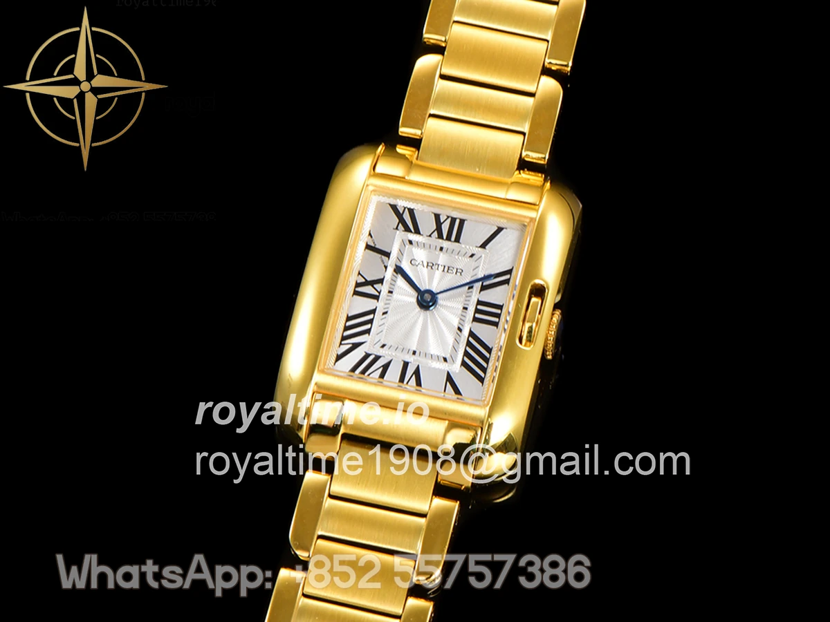 Cartier Tank Anglaise 30.2mm White Dial in Yellow Gold - Image 5