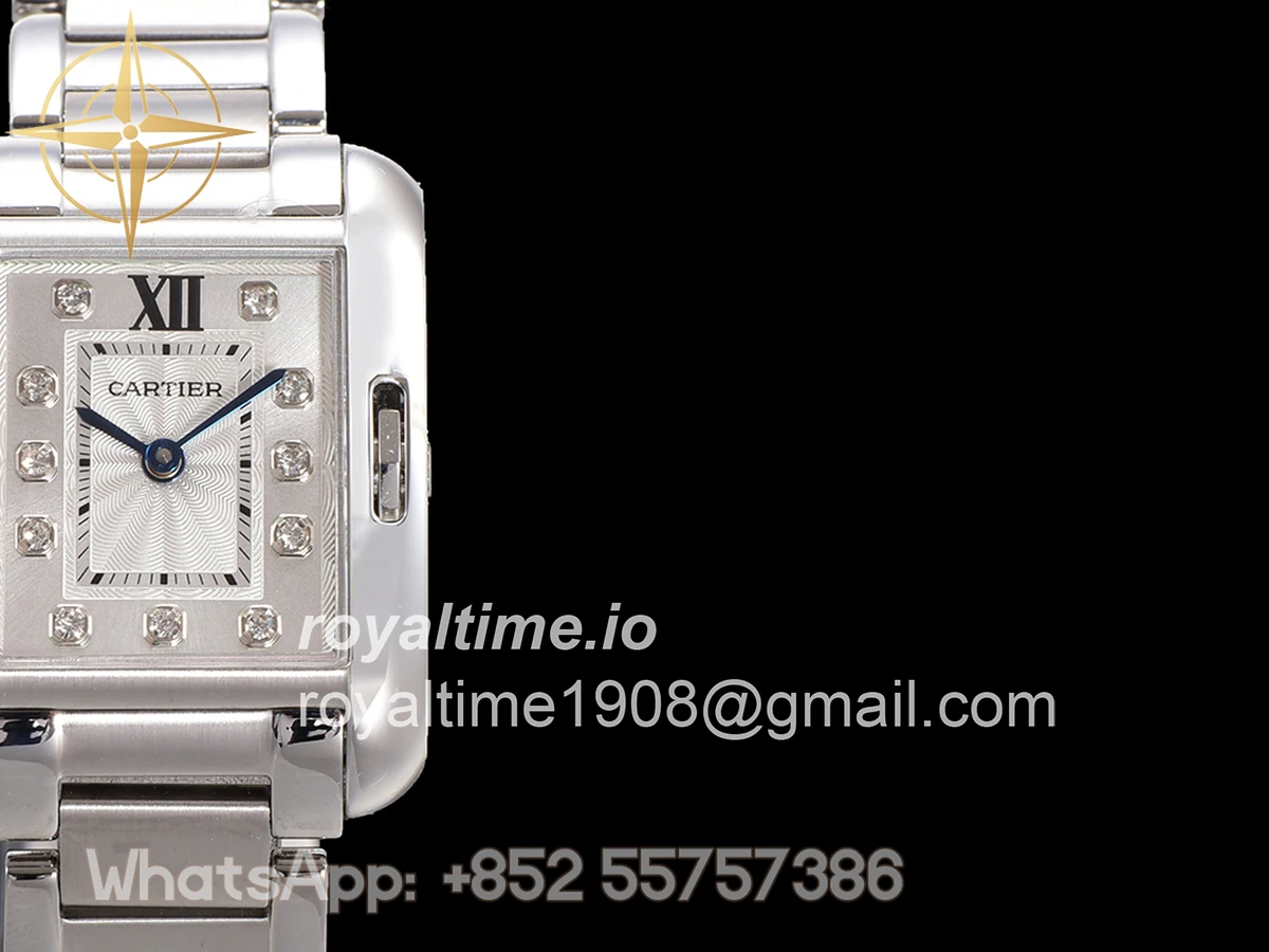 Cartier Tank Anglaise 30.2mm White Dial with Diamond Marker in Steel - Image 5