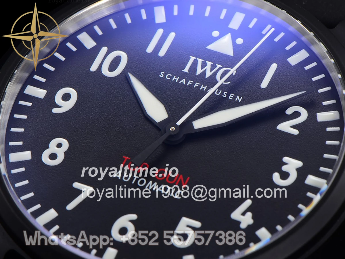 IWC Big Pilot’s Watch Automatic Top Gun IW326906 on Black Leather Strap - Image 5