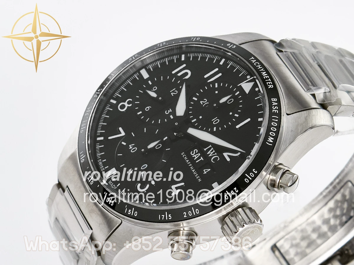 IWC Pilot’s Watch IW388307 BLSF Performance Chronograph 41mm Mercedes-AMG F1 Team SS Black Dial On Stainless steel bracelet A7750 to 69385 - Image 5