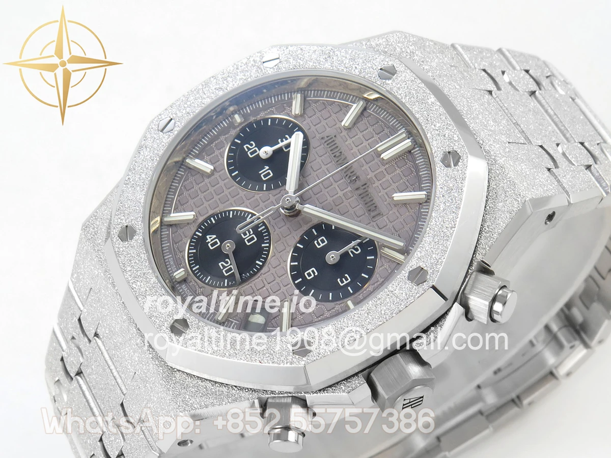 Audemars Piguet Royal Oak Chrono 26240 Frosted SS DDF Gray/Black Dial on SS Bracelet DD4401 - Image 5