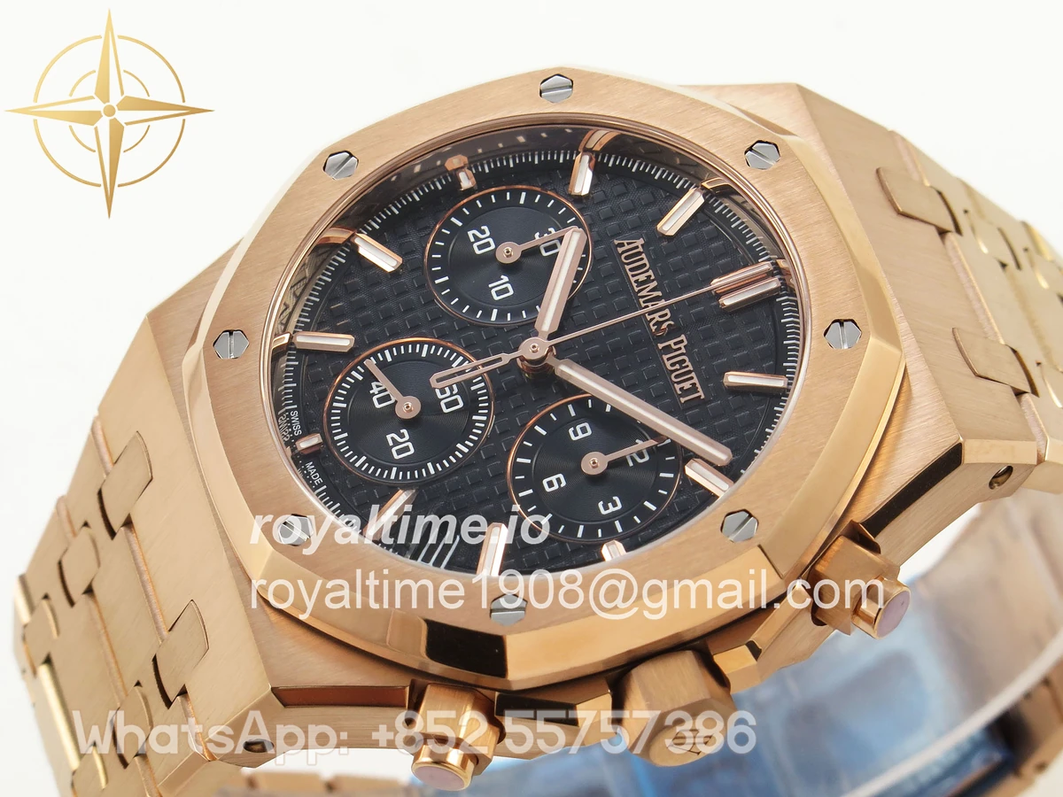 Audemars Piguet Royal Oak Chrono 26240 RG APSF Black Dial on RG Bracelet SA4401 - Image 5