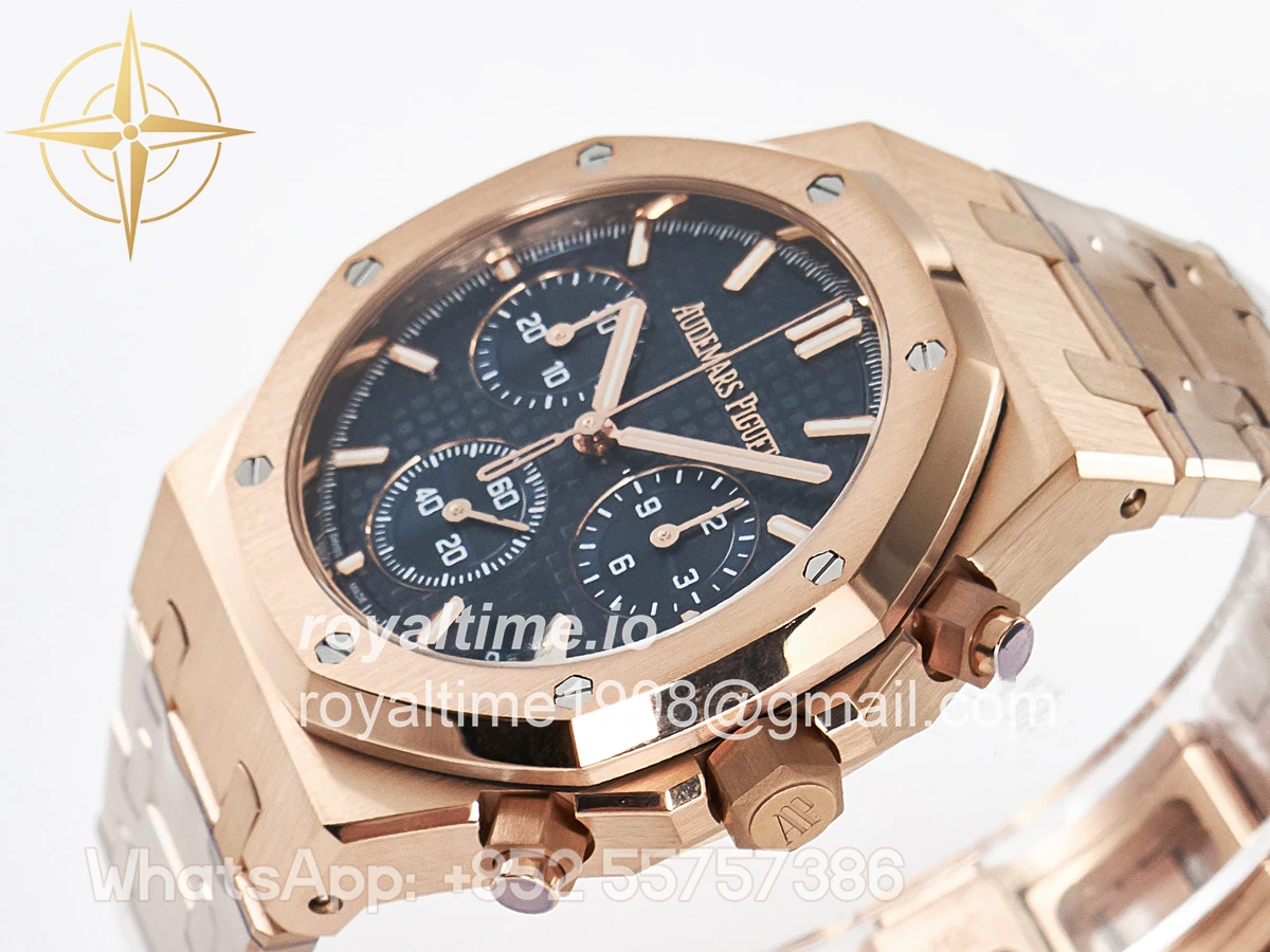 Audemars Piguet Royal Oak Chrono 26240 RG APSF Blue Dial on RG Bracelet SA4401 - Image 5