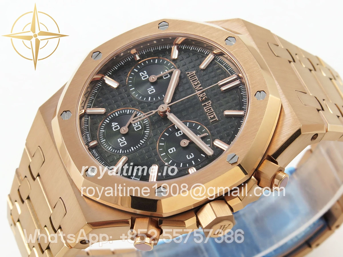Audemars Piguet Royal Oak Chrono 26240 RG APSF Green Dial on RG Bracelet SA4401 - Image 5