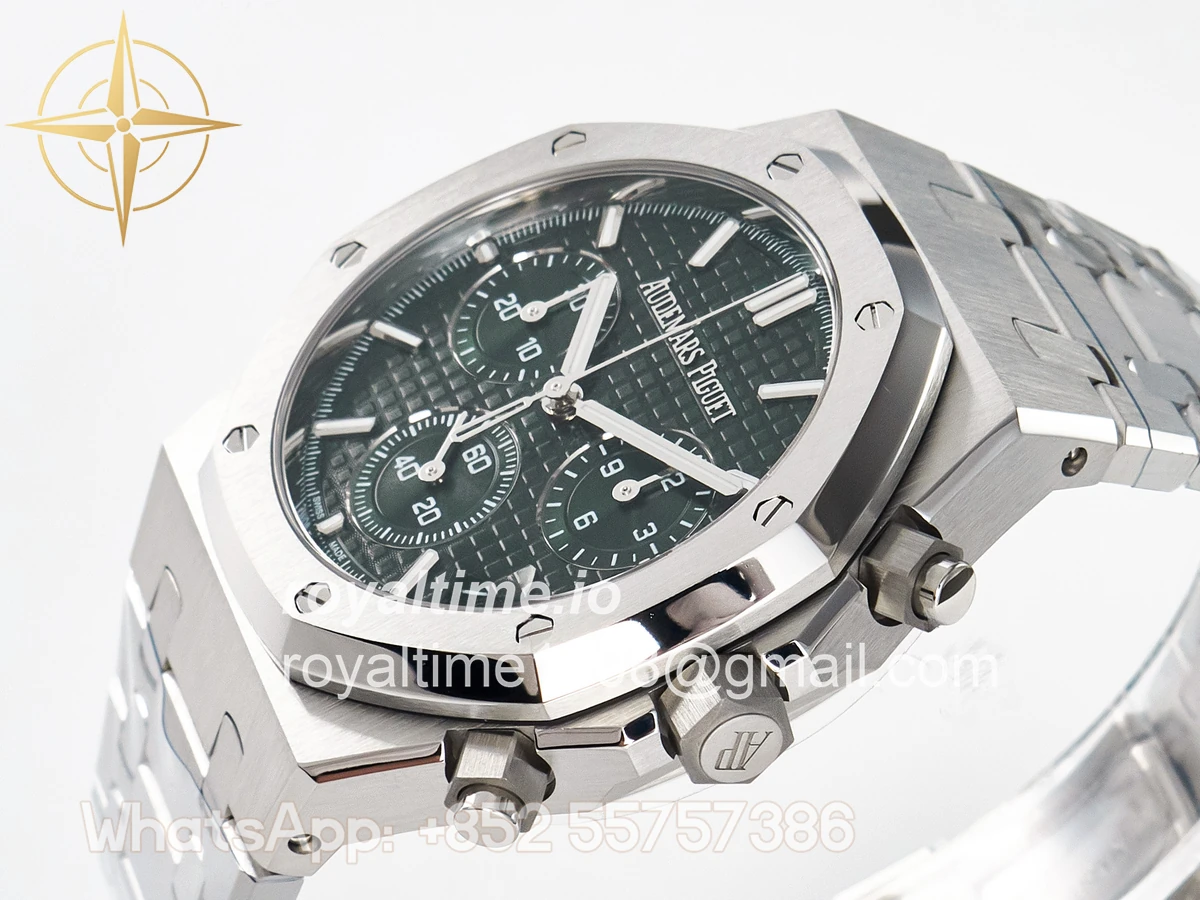 Audemars Piguet Royal Oak Chrono 26240 SS APSF Green Dial on SS Bracelet SA4401 - Image 5