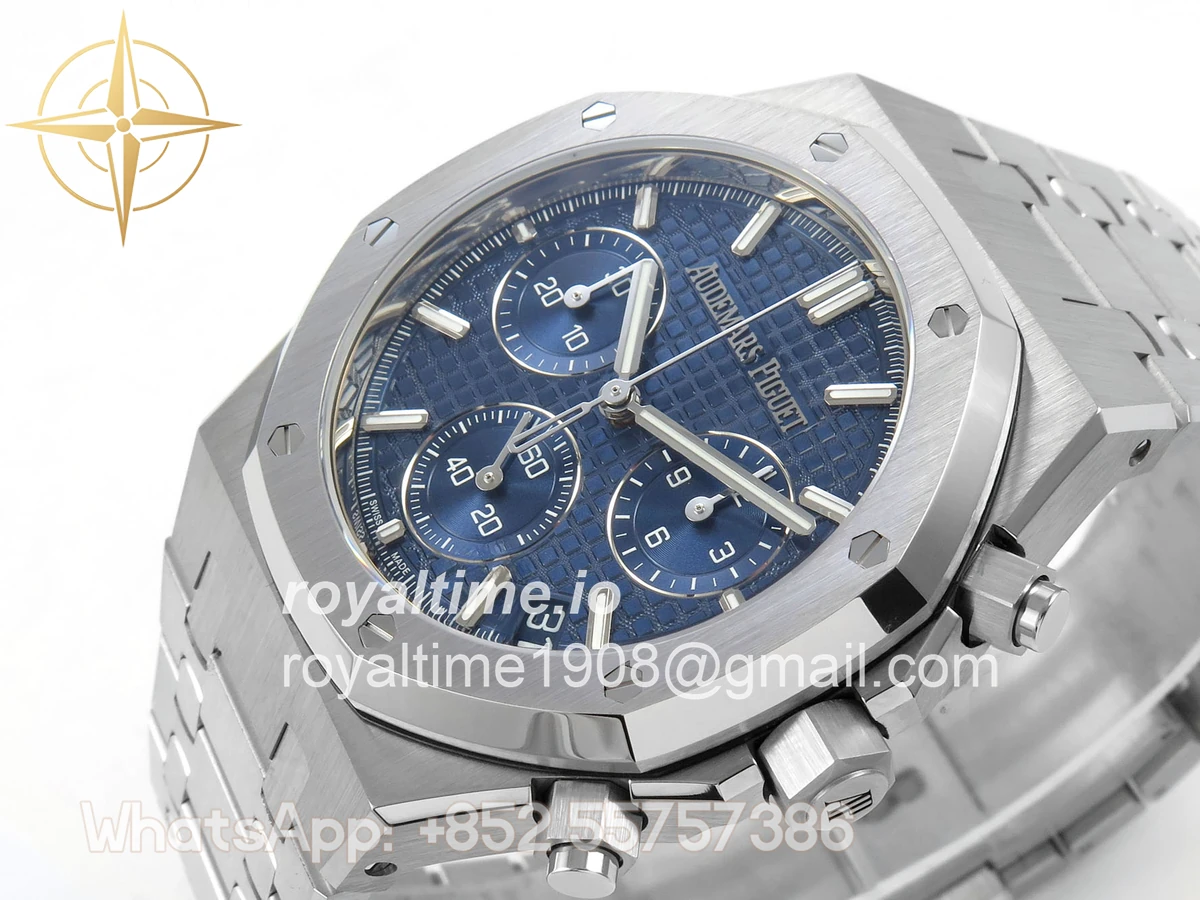 Audemars Piguet Royal Oak Chrono 26240 SS DDF Blue Dial on SS Bracelet DD4401 (SW Dial) V2 - Image 5