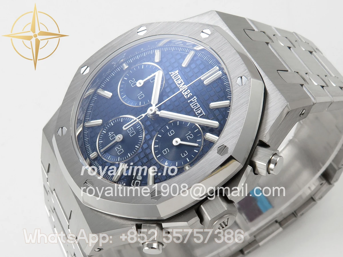 Audemars Piguet Royal Oak Chrono 26240 SS DDF Blue Dial on SS Bracelet SA4401 - Image 5