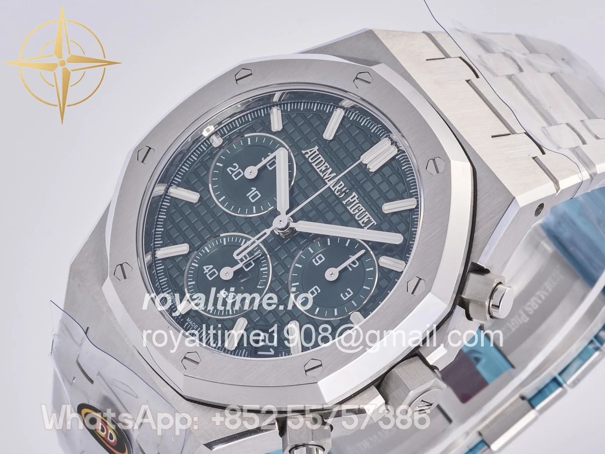 Audemars Piguet Royal Oak Chrono 26240 SS DDF Green Dial on SS Bracelet DD4401 (50th Anniversary) - Image 5