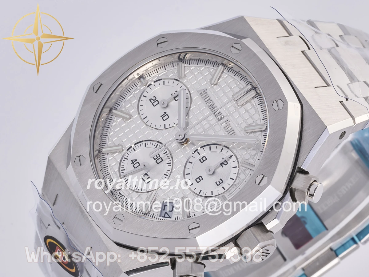 Audemars Piguet Royal Oak Chrono 26240 SS DDF Silver Dial on SS Bracelet DD4401 (50th Anniversary) - Image 5