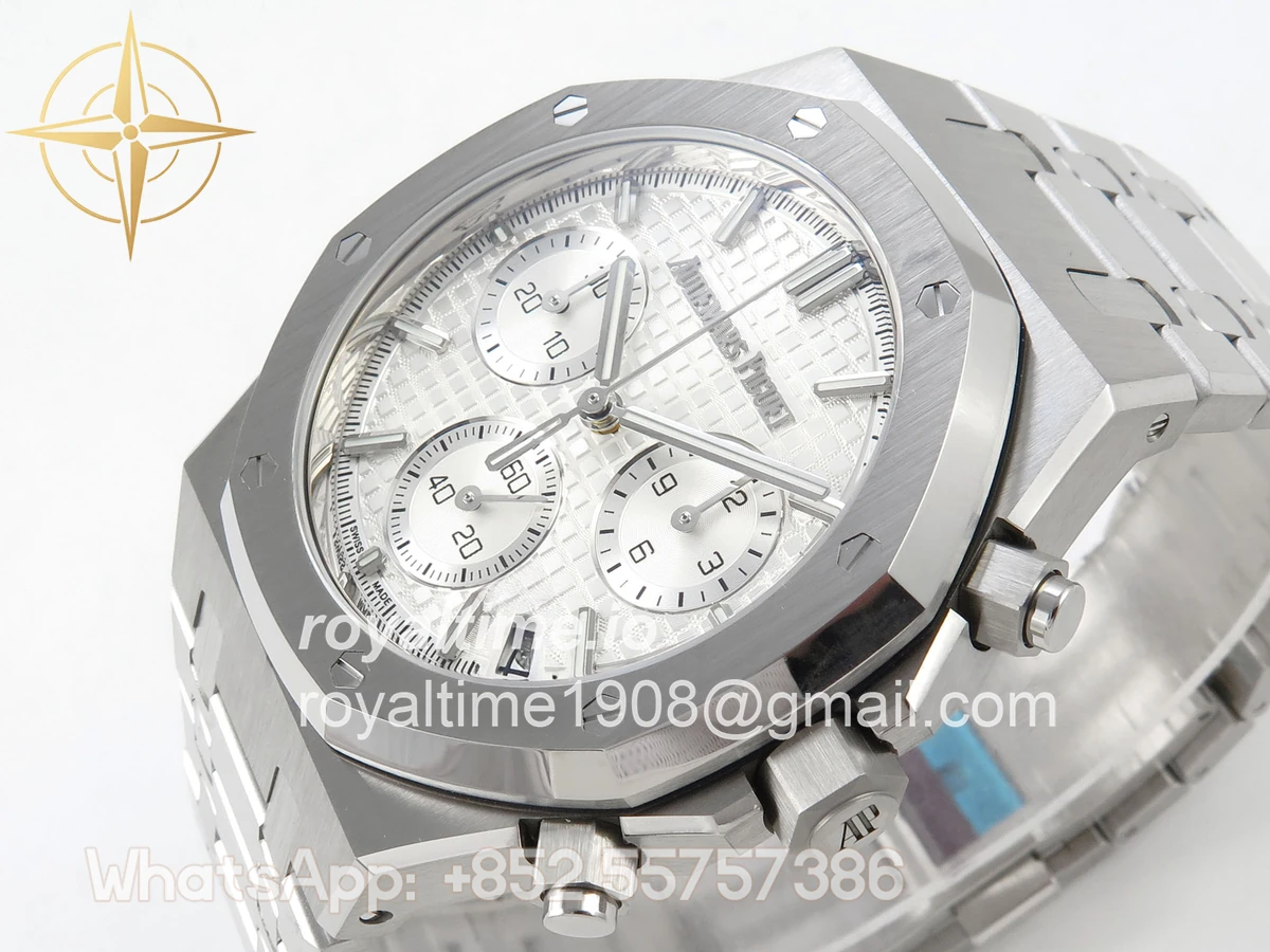 Audemars Piguet Royal Oak Chrono 26240 SS DDF White Dial on SS Bracelet SA4401 - Image 5