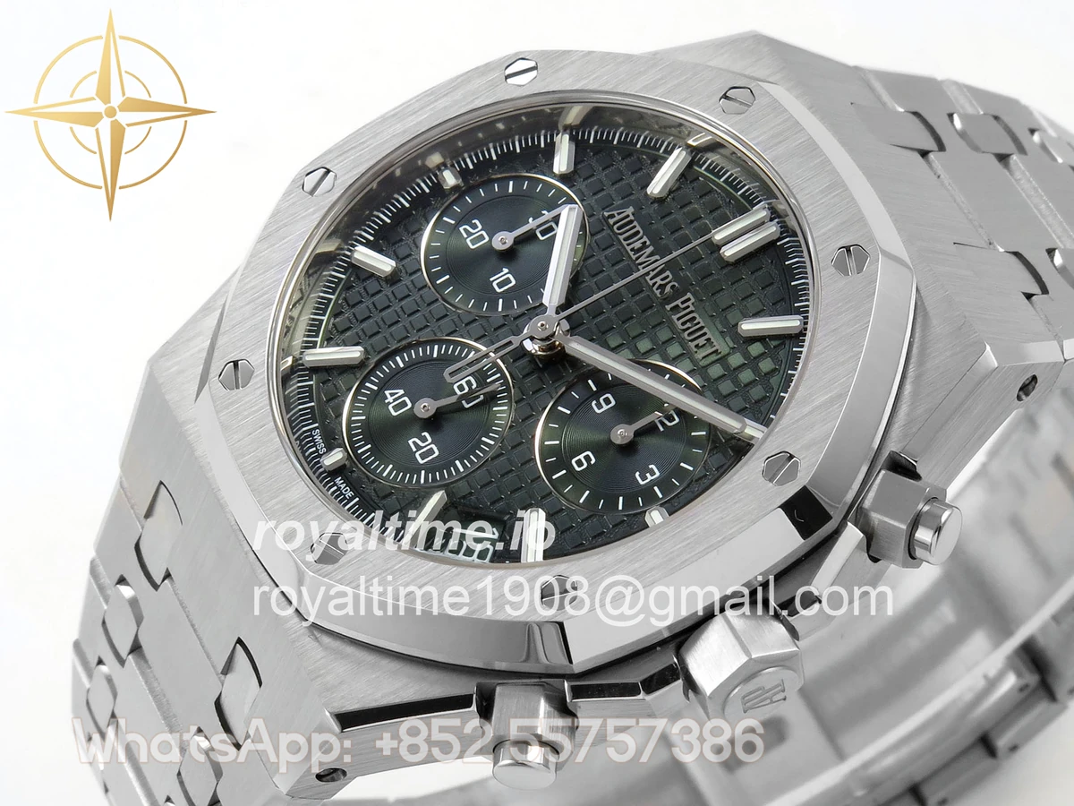 Audemars Piguet Royal Oak Chrono 26240 SS DDSF Green Dial on SS Bracelet DD4401 - Image 5