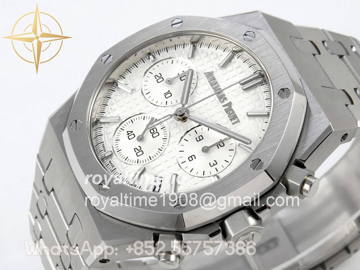 Audemars Piguet Royal Oak Chrono 26240 SS DDSF White Dial on SS Bracelet DD4401 - Image 5