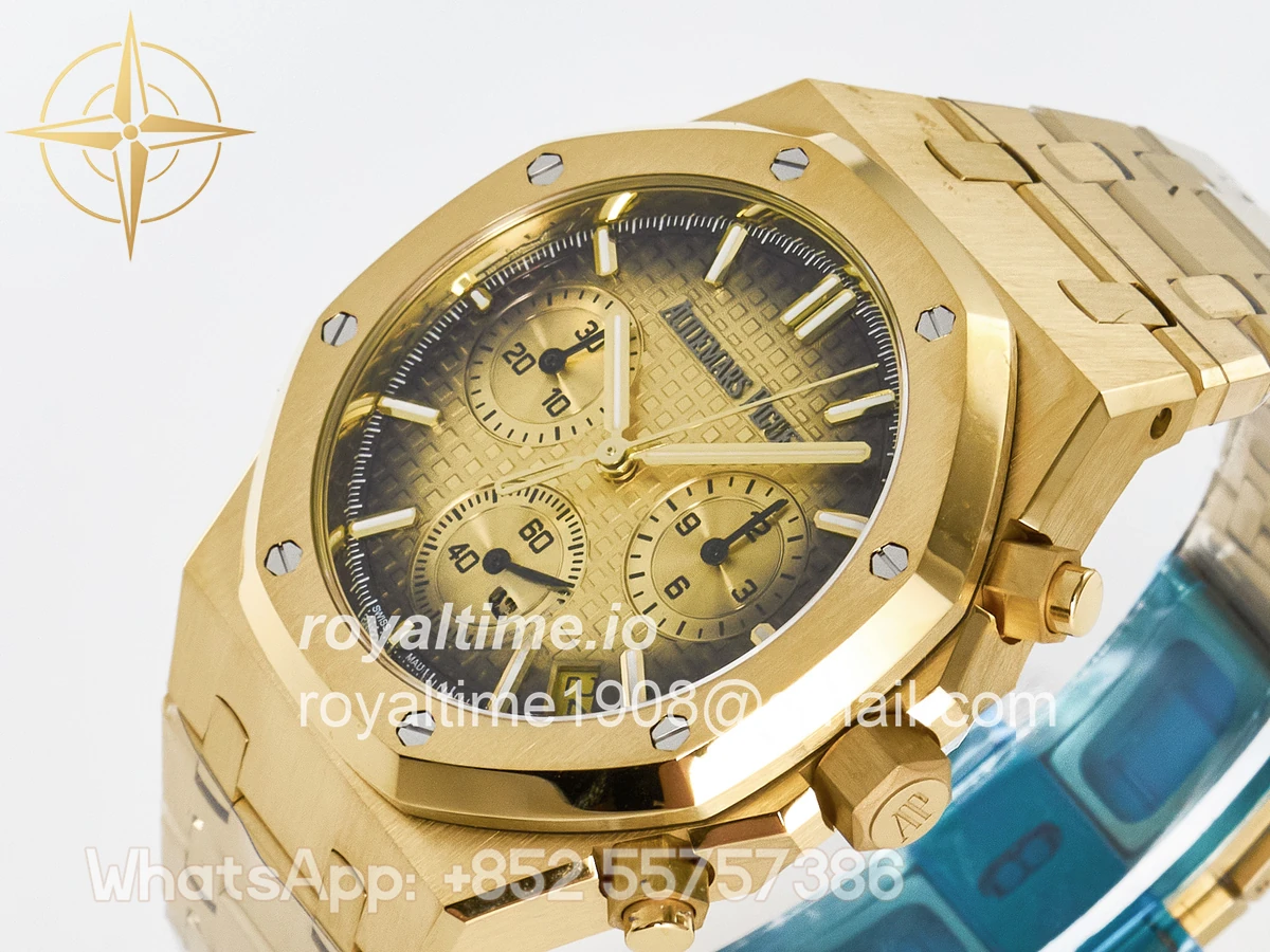Audemars Piguet Royal Oak Chrono 26240 YG APSF YG Dial on YG Bracelet SA4401 - Image 5