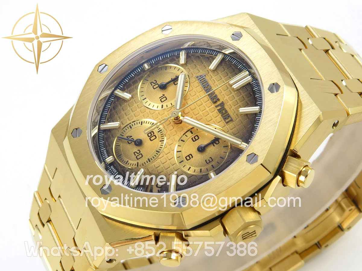 Audemars Piguet Royal Oak Chrono 26240 YG DDF YG Dial on YG Bracelet DD4401 - Image 5