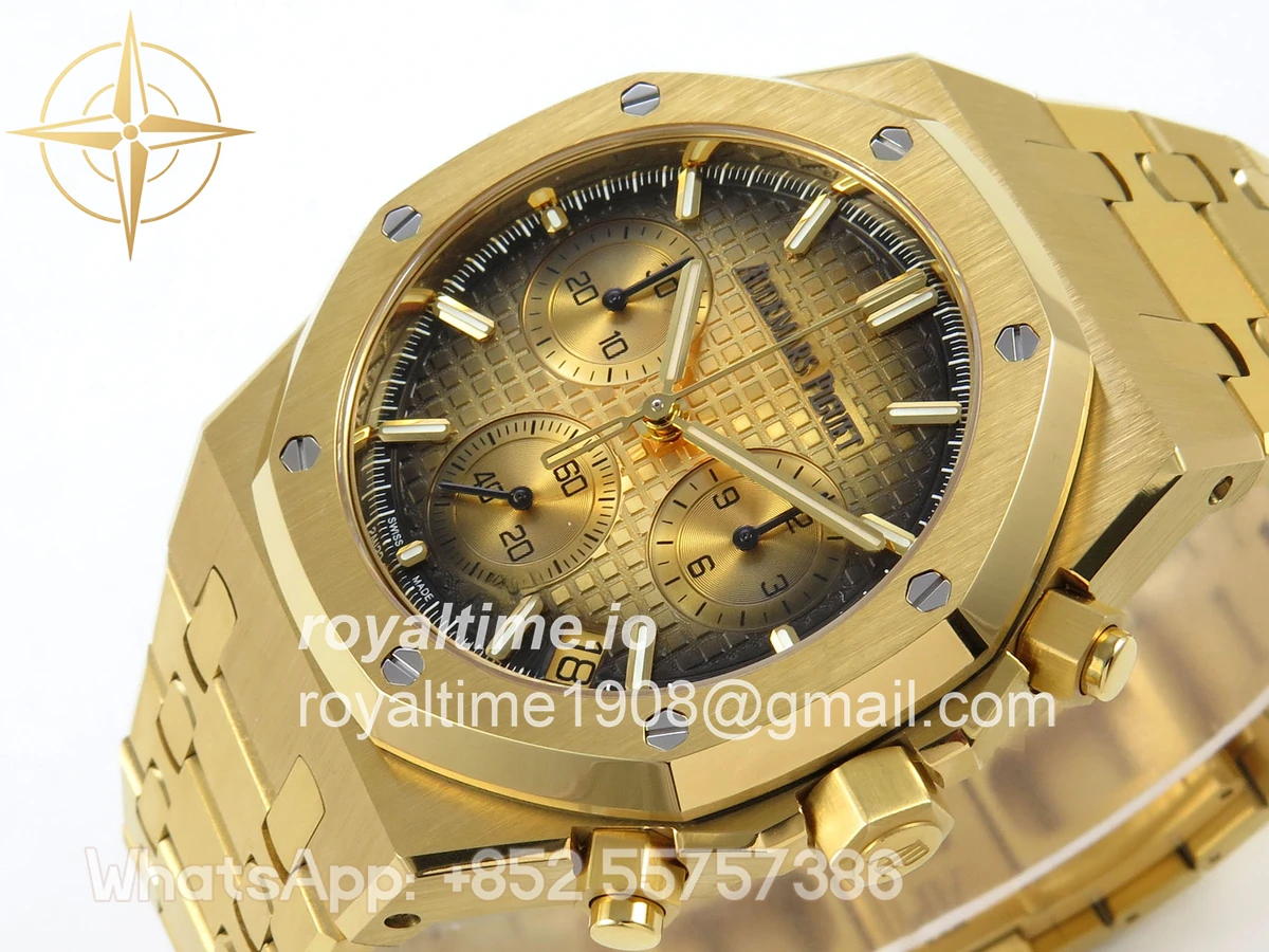 Audemars Piguet Royal Oak Chrono 26240 YG DDSF YG Smoked Dial on YG Bracelet DD4401 - Image 5