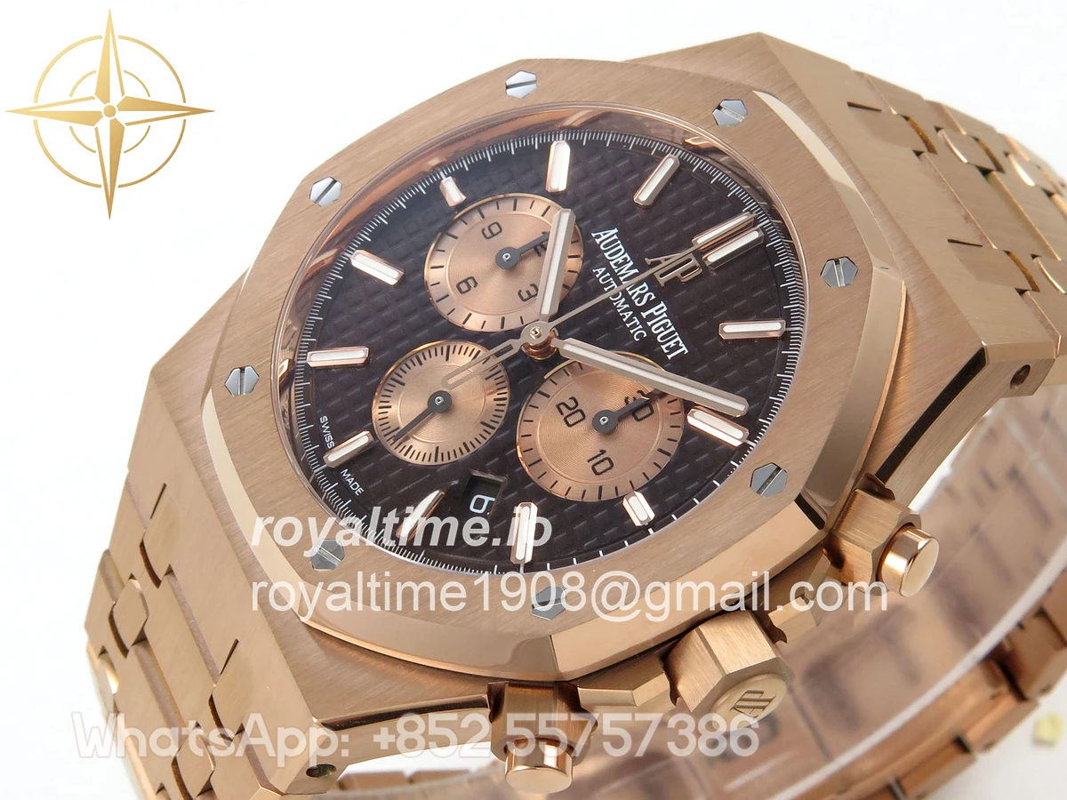 Audemars Piguet Royal Oak Chrono 26331 RG APSF Brown/RG Dial on RG Bracelet A2385 - Image 5