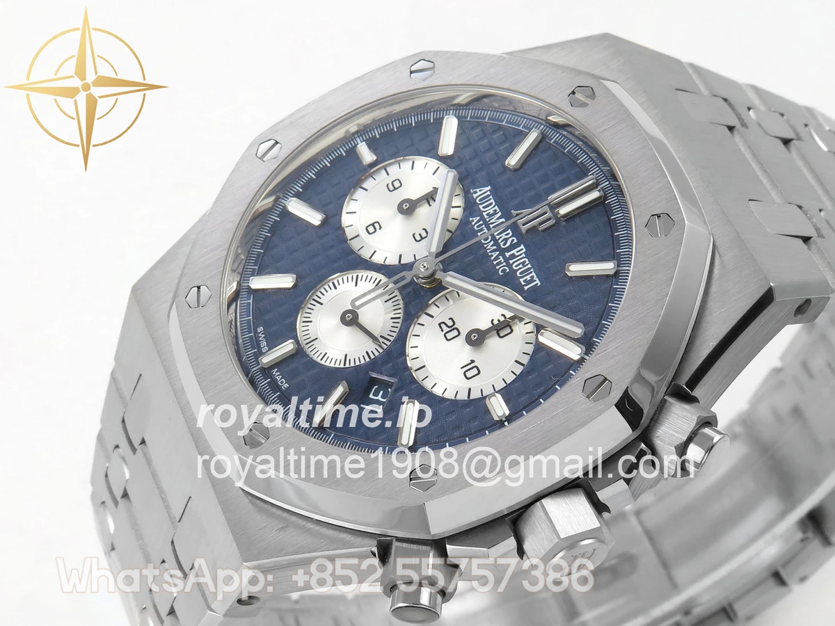 Audemars Piguet Royal Oak Chrono 26331 SS APSF Blue/White Dial on SS Bracelet A2385 - Image 5