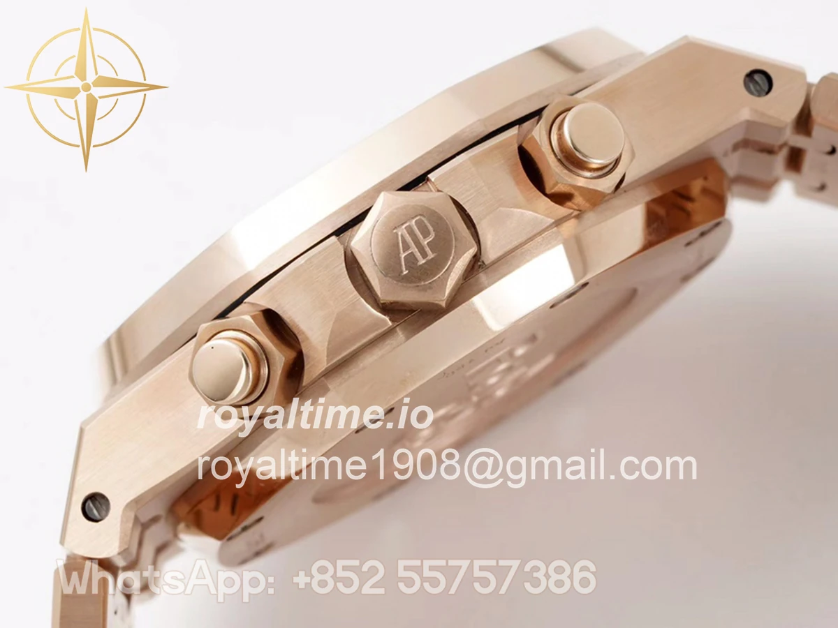 Audemars Piguet Royal Oak Self-Winding Chronograph Green Dial in Rose Gold - Image 6