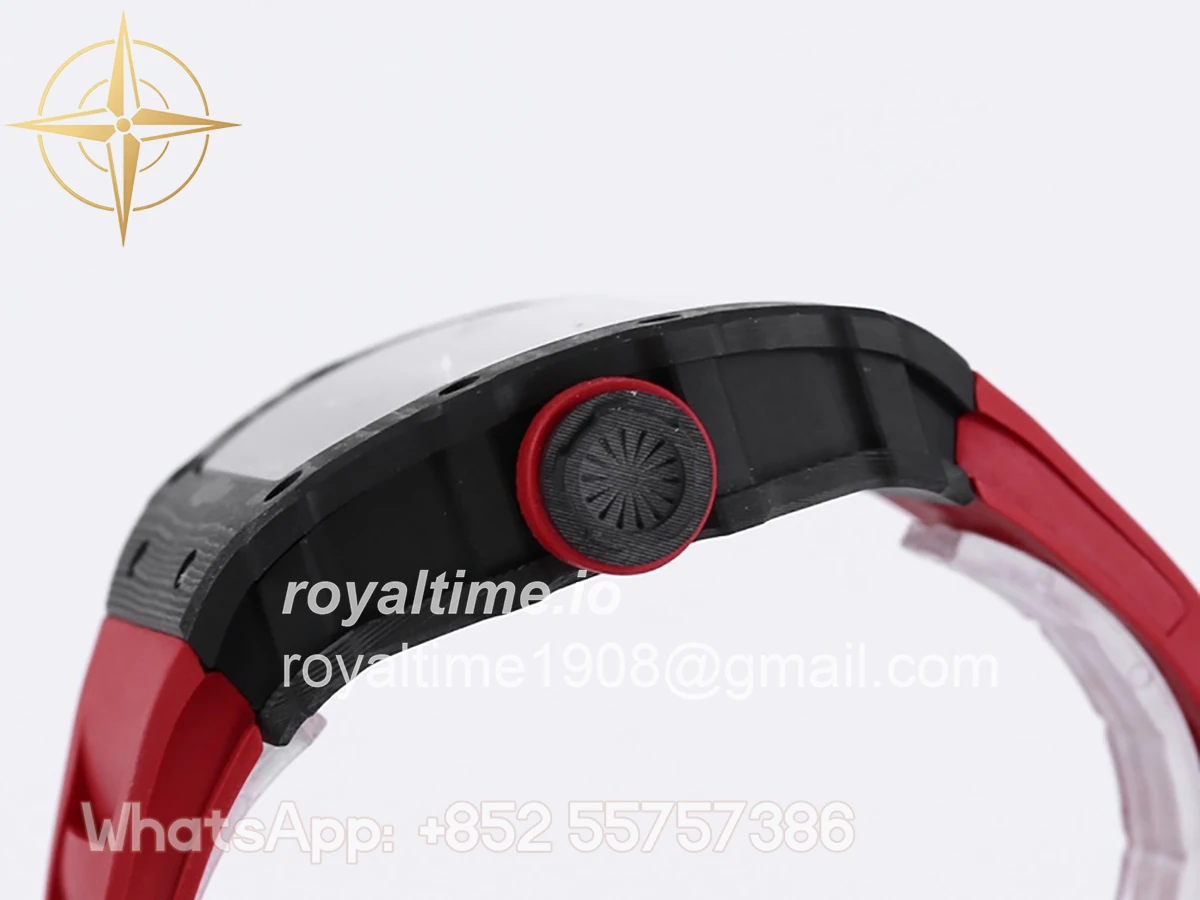 Richard Mille RM 035-01 Rafael Nadal NTPT Carbon on Red Rubber Strap - Image 6