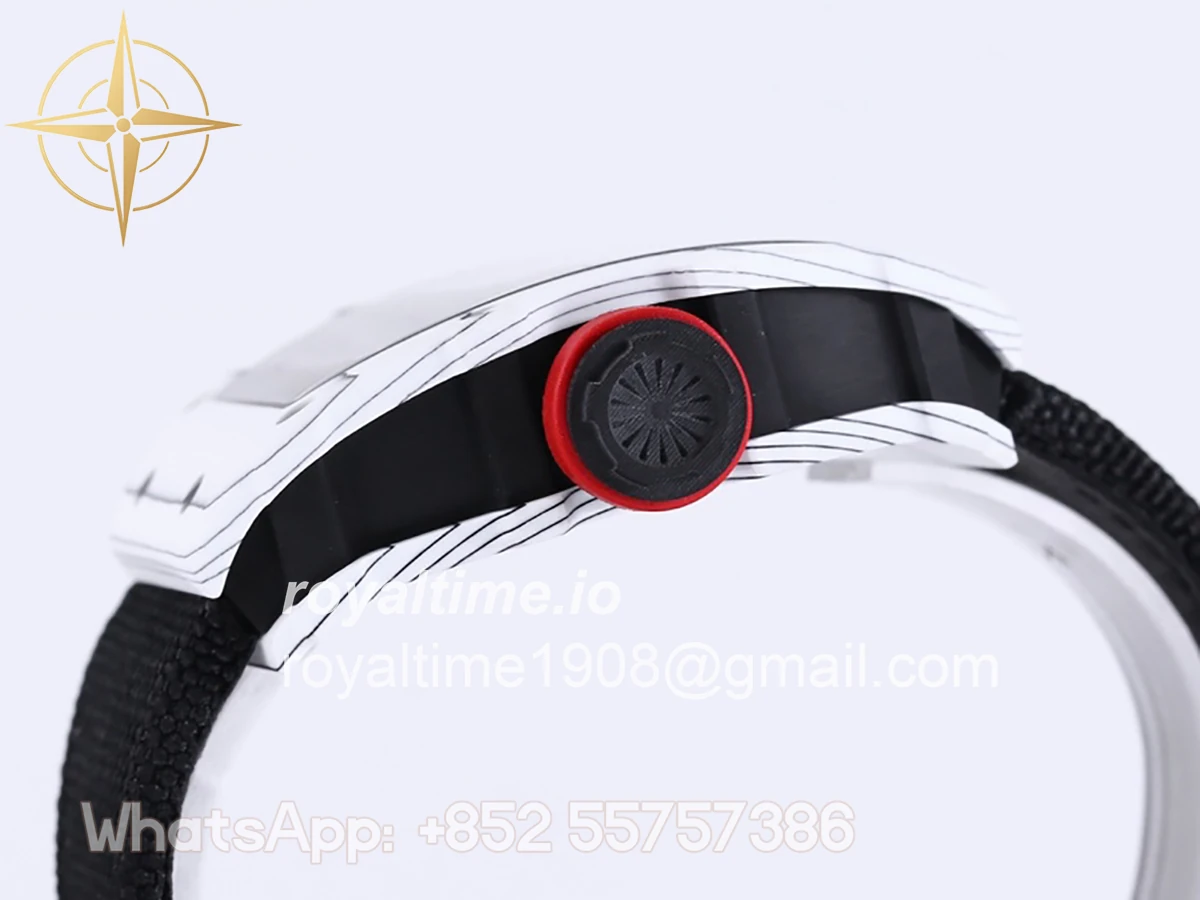 Richard Mille RM 035-01 Rafael Nadal White NTPT on Black Nylon Strap - Image 6