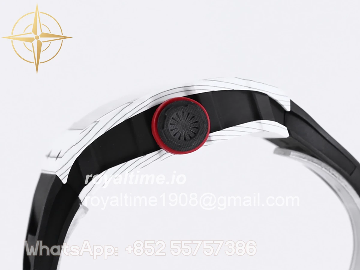 Richard Mille RM 035-01 Rafael Nadal White NTPT on Black Rubber Strap - Image 6