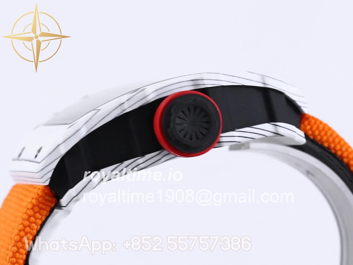 Richard Mille RM 035-01 Rafael Nadal White NTPT on Orange Nylon Strap - Image 6