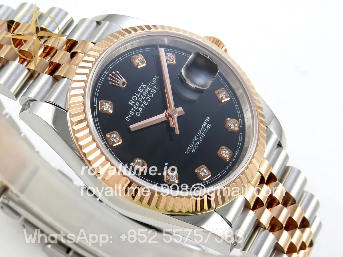Rolex DateJust 36 126231 QF Black Diamonds Dial on Jubilee Bracelet QF3235 - Image 6