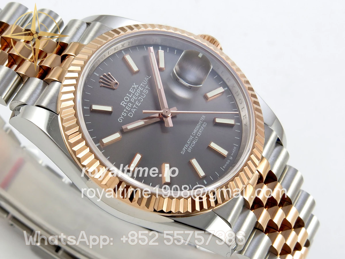 Rolex DateJust 36 126231 QF Gray Stick Dial on Jubilee Bracelet QF3235 - Image 6