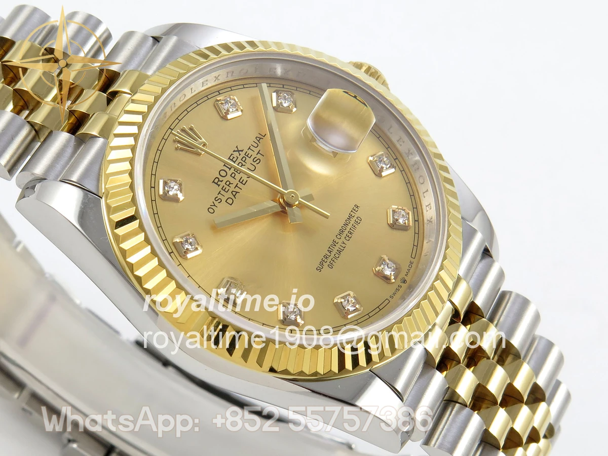 Rolex DateJust 36 126233 QF YG DIamonds Dial on Jubilee Bracelet QF3235 - Image 6