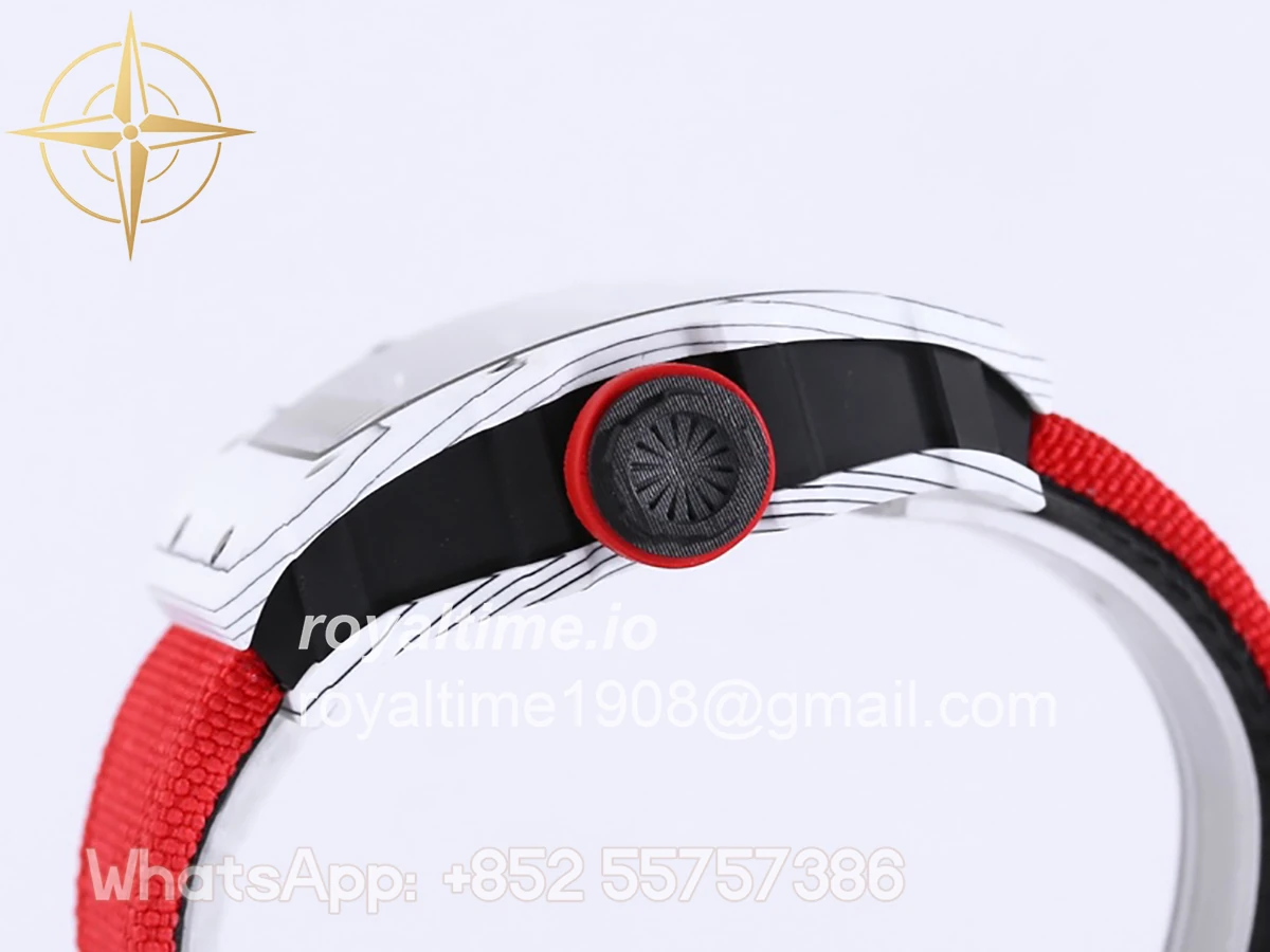 Richard Mille RM 035-01 Rafael Nadal White NTPT on Red Nylon Strap - Image 6