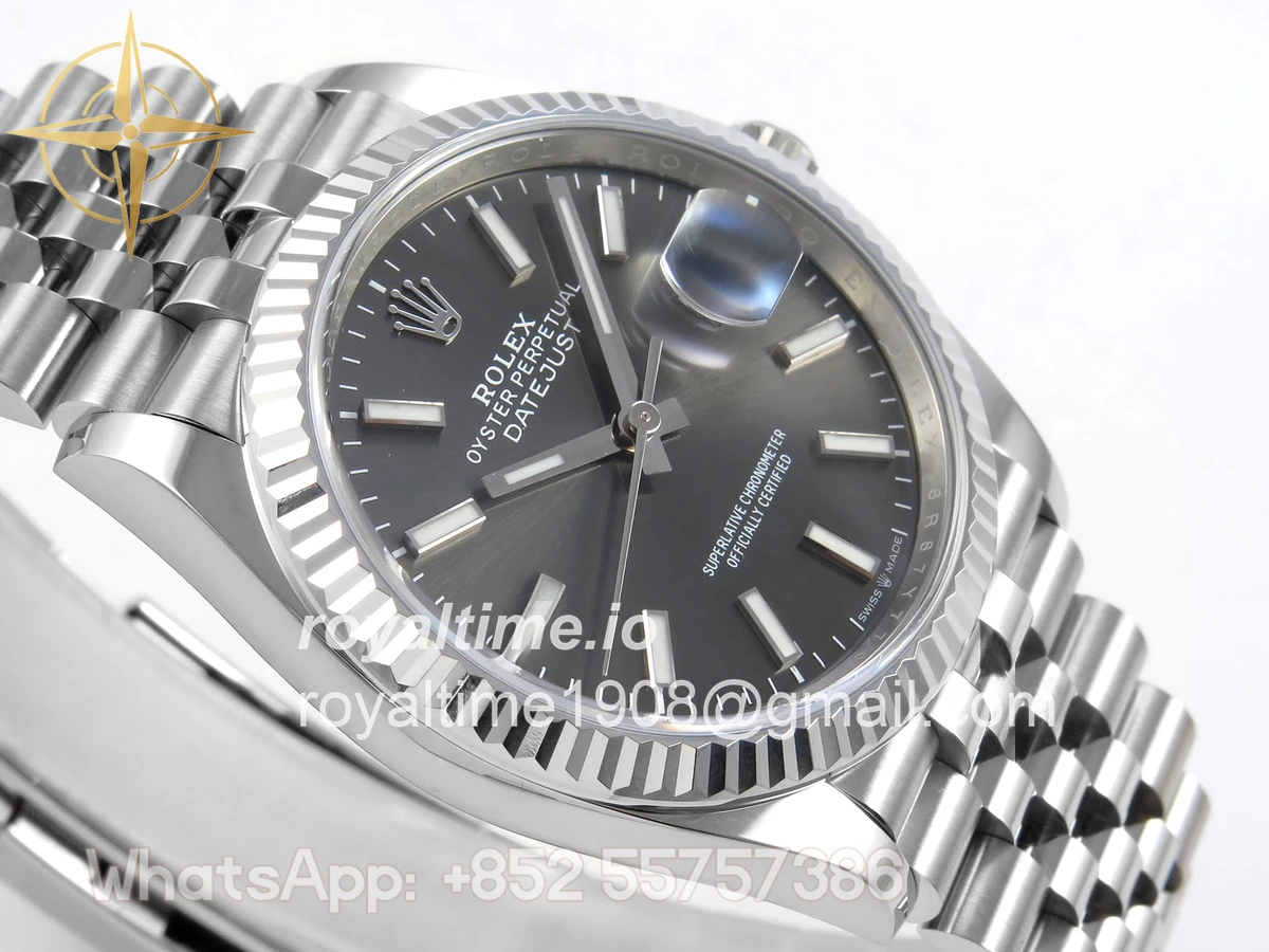 Rolex DateJust 36 126234 Clean Plus 904L Steel Gray Stick Dial on Jubilee Bracelet DD3235 - Image 6