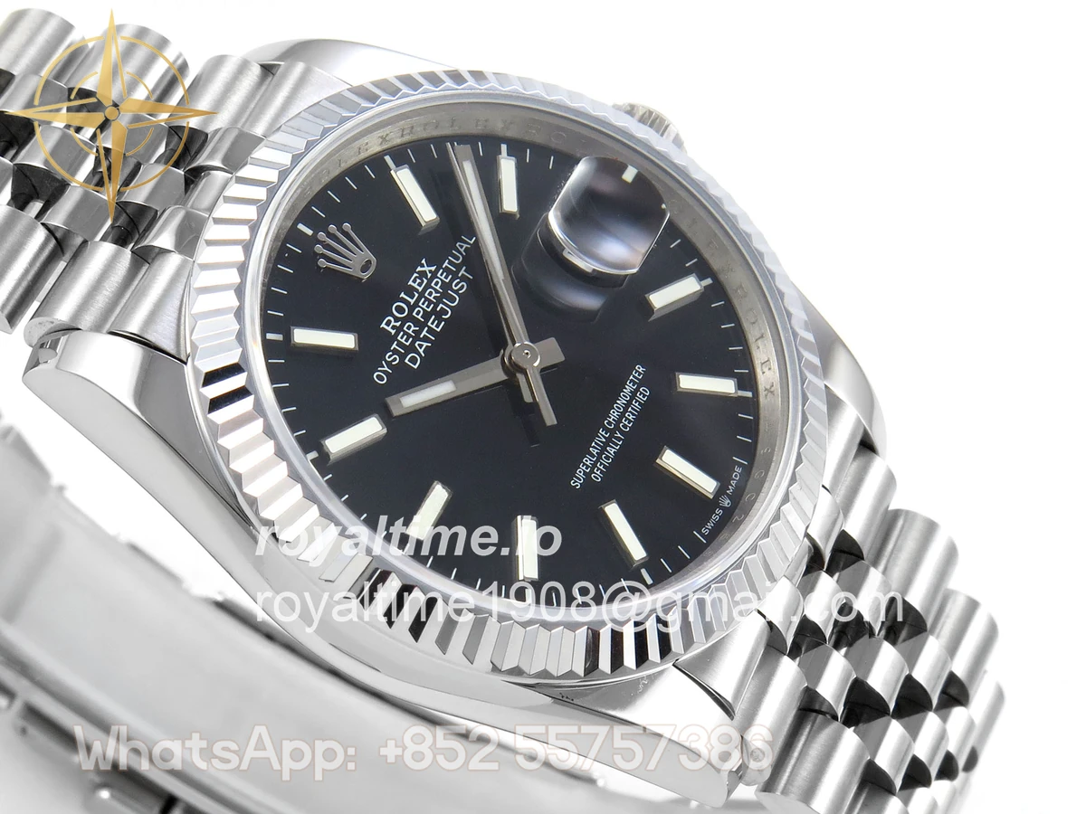 Rolex DateJust 36 126234 QF Black Stick Dial on Jubilee Bracelet QF3235 - Image 6