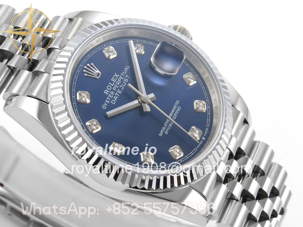 Rolex DateJust 36 126234 QF Blue Diamonds Dial on Jubilee Bracelet QF3235 - Image 6