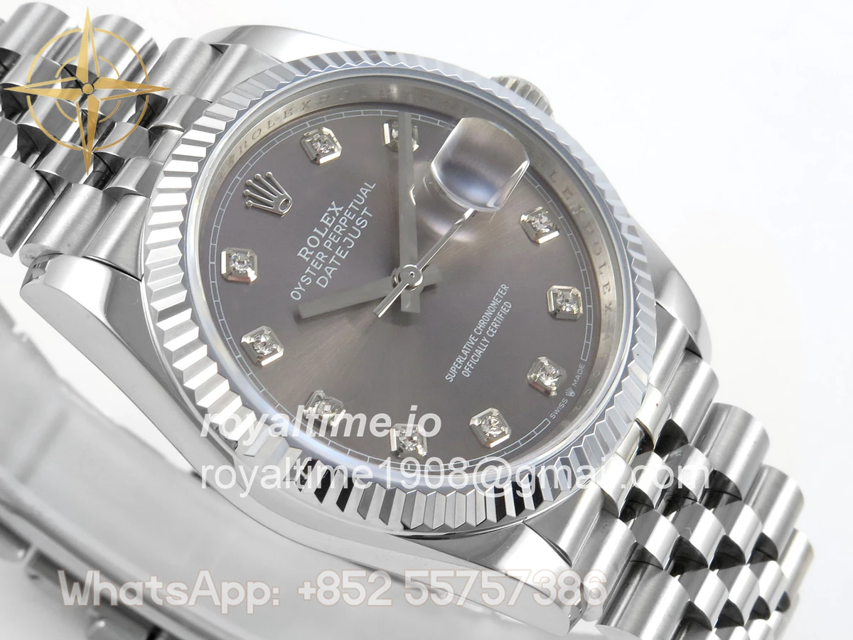 Rolex DateJust 36 126234 QF Gray Diamonds Dial on Jubilee Bracelet QF3235 - Image 6