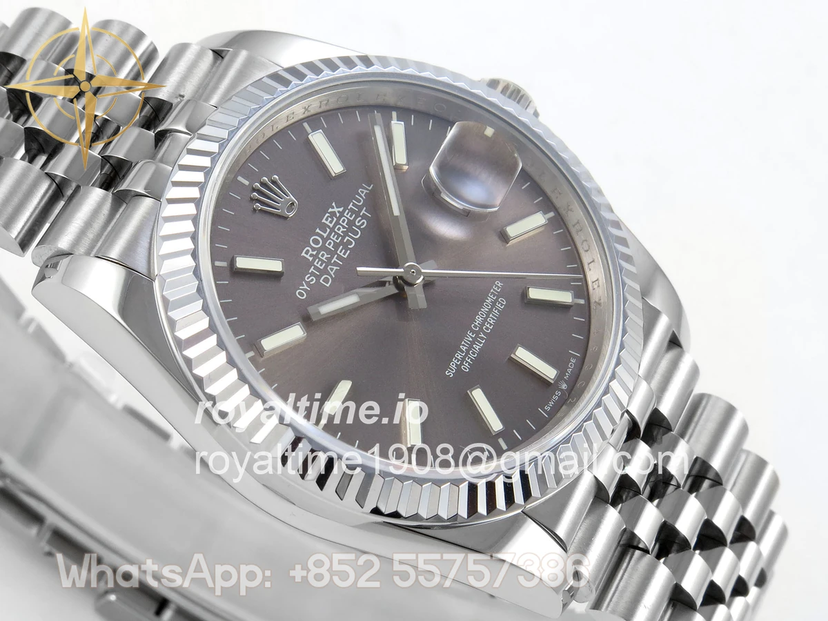 Rolex DateJust 36 126234 QF Gray Stick Dial on Jubilee Bracelet QF3235 - Image 6