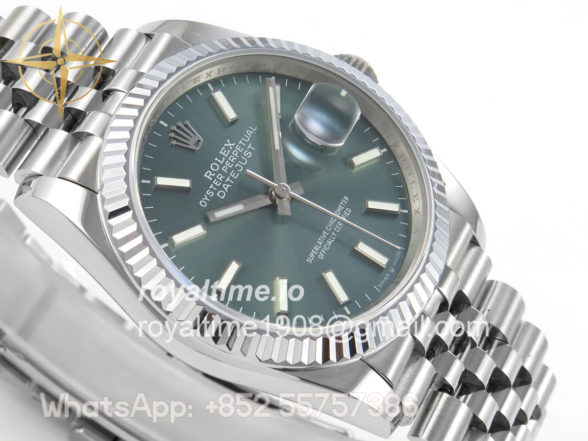 Rolex DateJust 36 126234 QF Green Stick Dial on Jubilee Bracelet QF3235 - Image 6