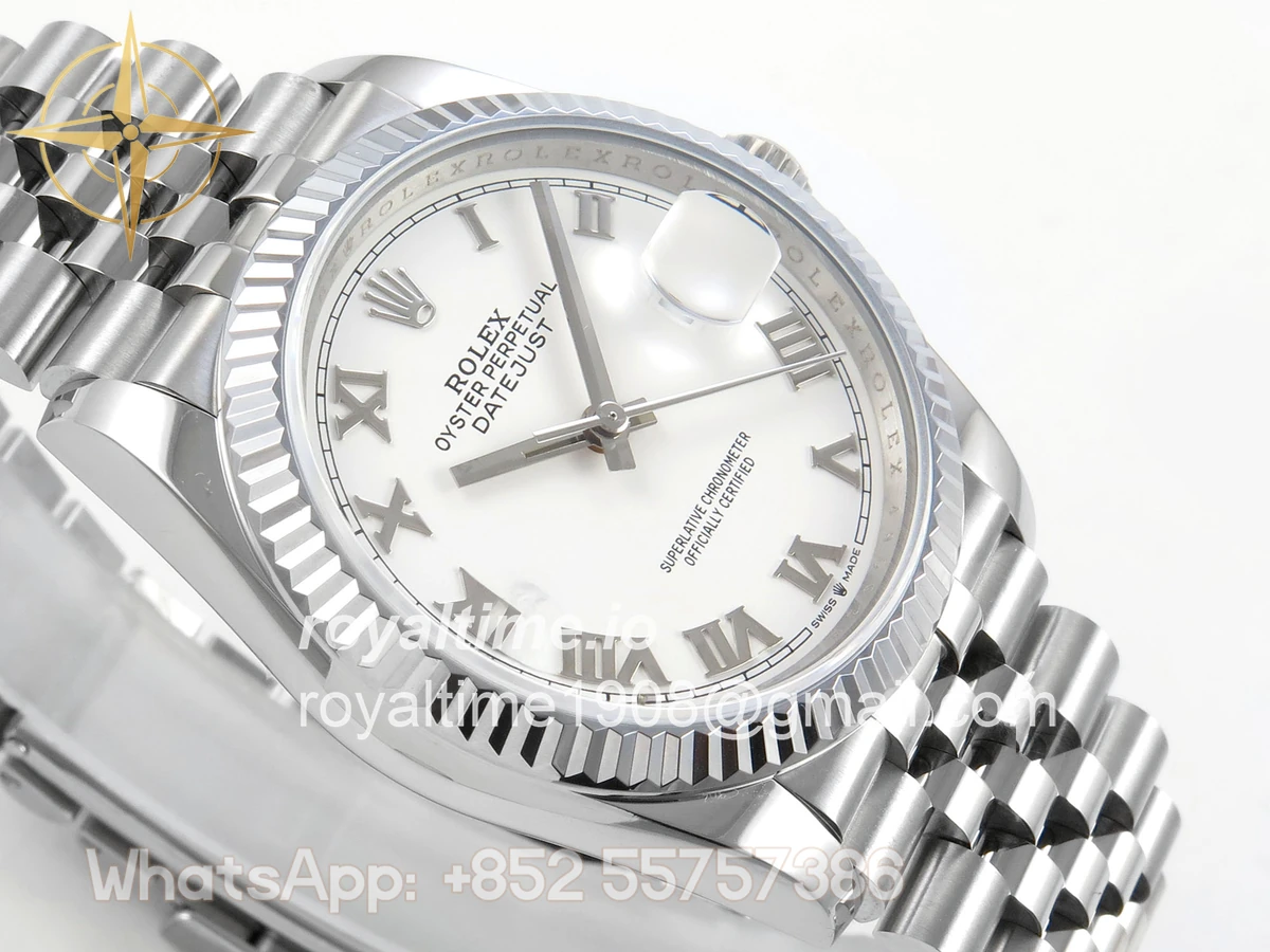 Rolex DateJust 36 126234 QF White Roman Dial on Jubilee Bracelet QF3235 - Image 6
