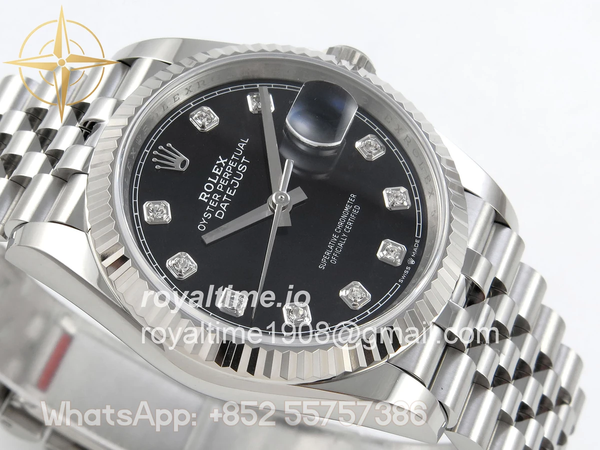 Rolex DateJust 36 SS 126234 ARF Black Diamonds Dial on Jubilee Bracelet DD3235 - Image 6