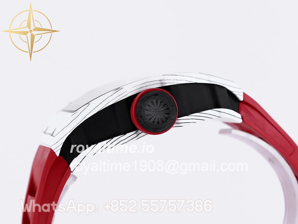 Richard Mille RM 035-01 Rafael Nadal White NTPT on Red Rubber Strap - Image 6