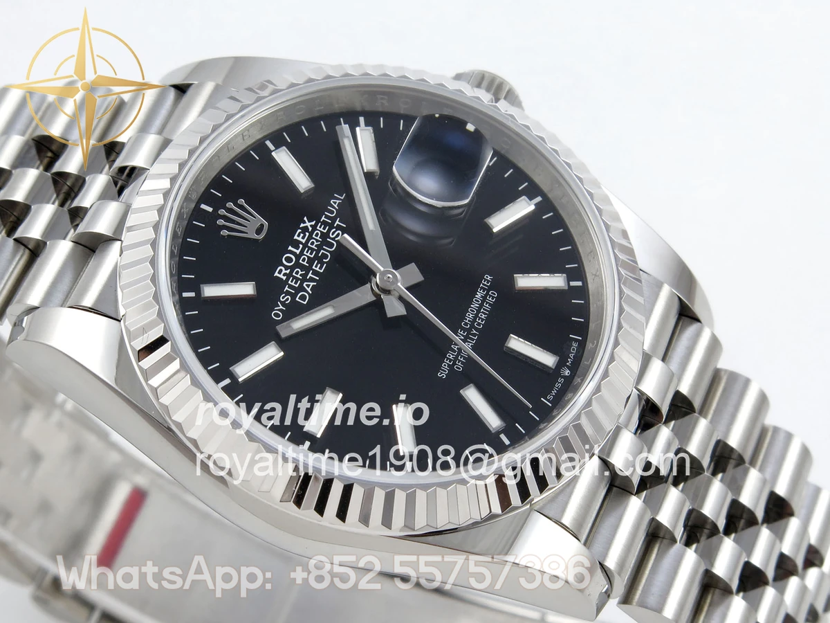 Rolex DateJust 36 SS 126234 ARF Black Stick Dial on Jubilee Bracelet DD3235 - Image 6