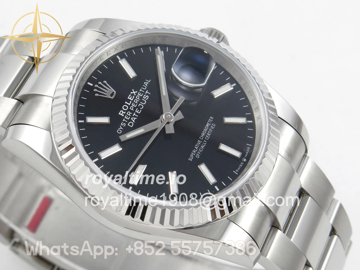 Rolex DateJust 36 SS 126234 ARF Black Stick Dial on Oyster Bracelet DD3235 - Image 6