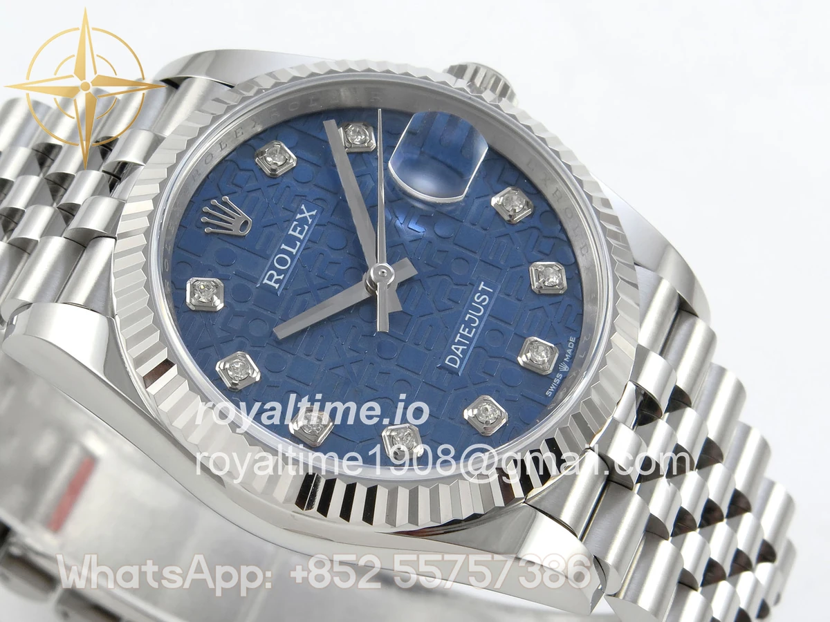 Rolex DateJust 36 SS 126234 ARF Blue Computer Diamonds Dial on Jubilee Bracelet DD3235 - Image 6