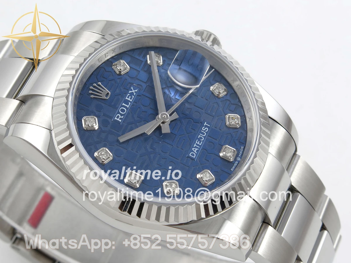 Rolex DateJust 36 SS 126234 ARF Blue Computer Diamonds Dial on Oyster Bracelet DD3235 - Image 6