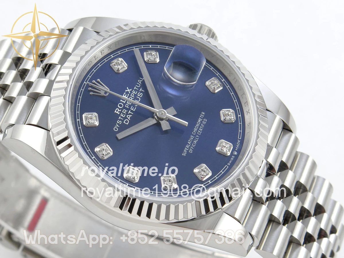 Rolex DateJust 36 SS 126234 ARF Blue Diamonds Dial on Jubilee Bracelet DD3235 - Image 6