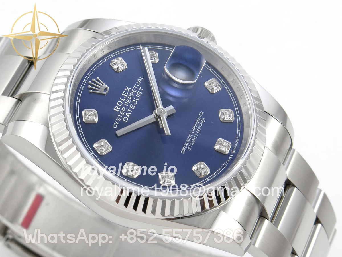 Rolex DateJust 36 SS 126234 ARF Blue Diamonds Dial on Oyster Bracelet DD3235 - Image 6