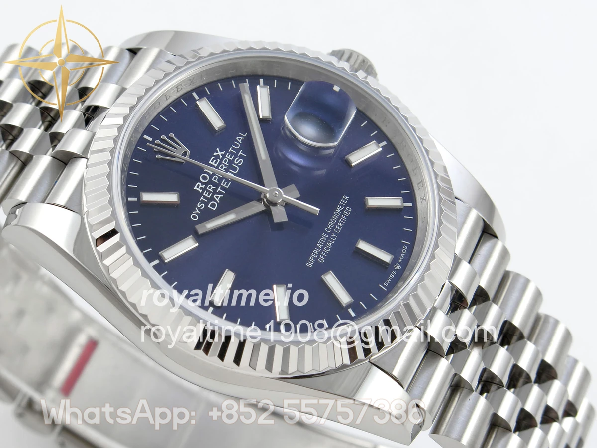 Rolex DateJust 36 SS 126234 ARF Blue Stick Dial on Jubilee Bracelet DD3235 - Image 6