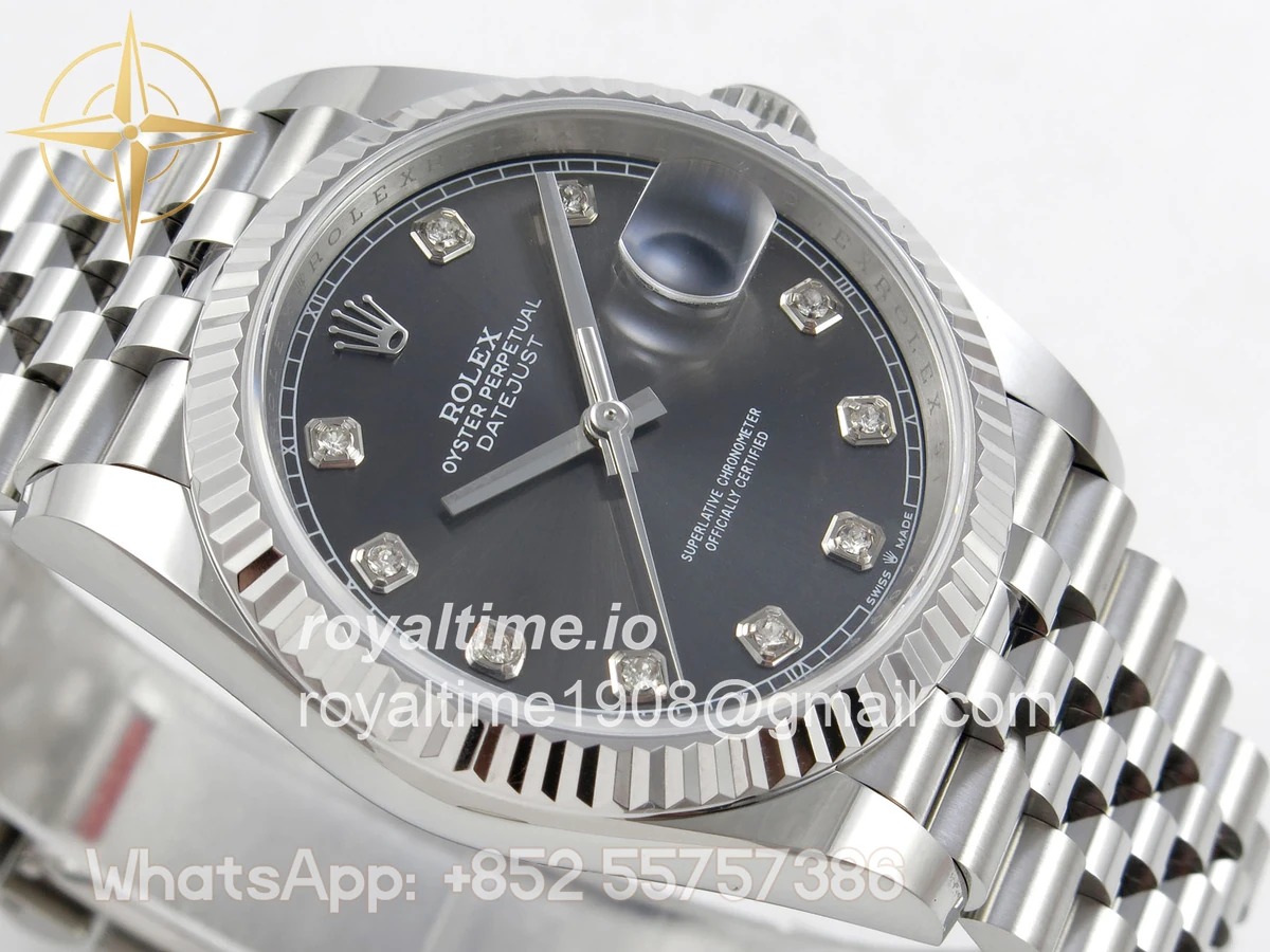Rolex DateJust 36 SS 126234 ARF Gray Diamonds Dial on Jubilee Bracelet DD3235 - Image 6