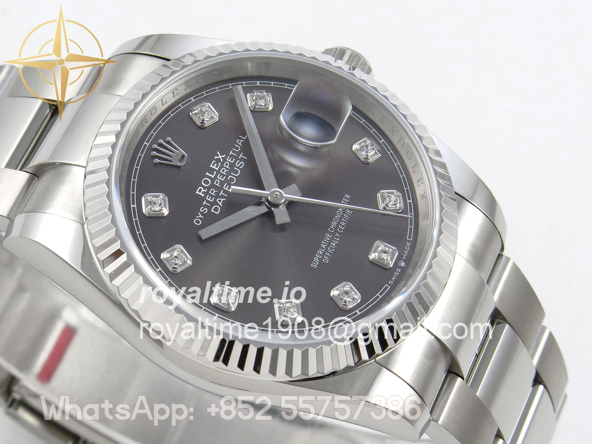 Rolex DateJust 36 SS 126234 ARF Gray Diamonds Dial on Oyster Bracelet DD3235 - Image 6
